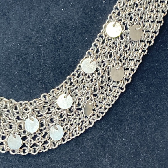 20" Silver Toned Multi Strand Chain Necklace - Picture 4 of 10